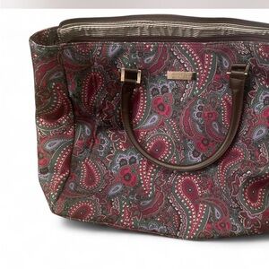 Anne Klein Paisley Tote with Brown Handles
